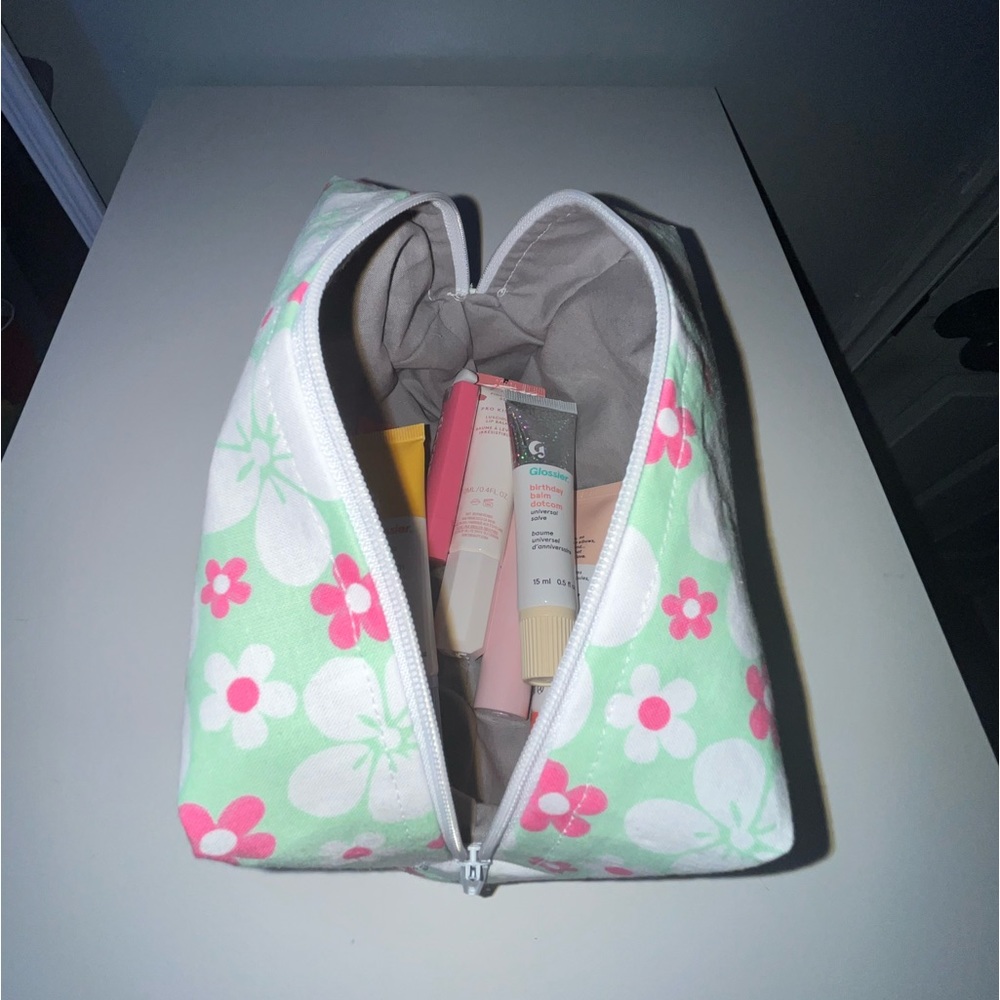 Handmade makeup and skincare pouch
